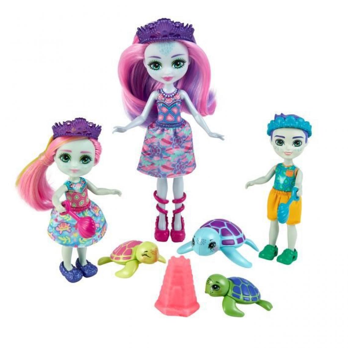Mattel - Enchantimals - Famille Tortue Et Accessoires - Poupée - Mini-poupées