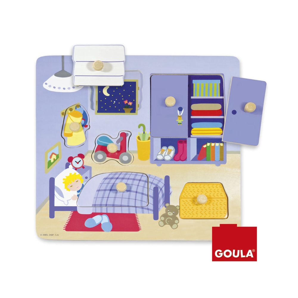 Goula - Encastrement 7 pièces en bois : La chambre de l'enfant - Animaux
