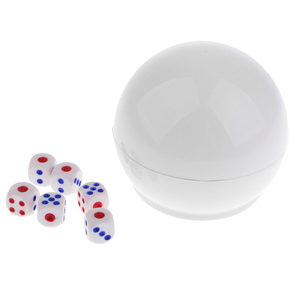 marque generique - jeu de dev jeu de dés jeu de dés globulaire tasse de dés avec 6pc numérique dés blanc - Jeux de stratégie