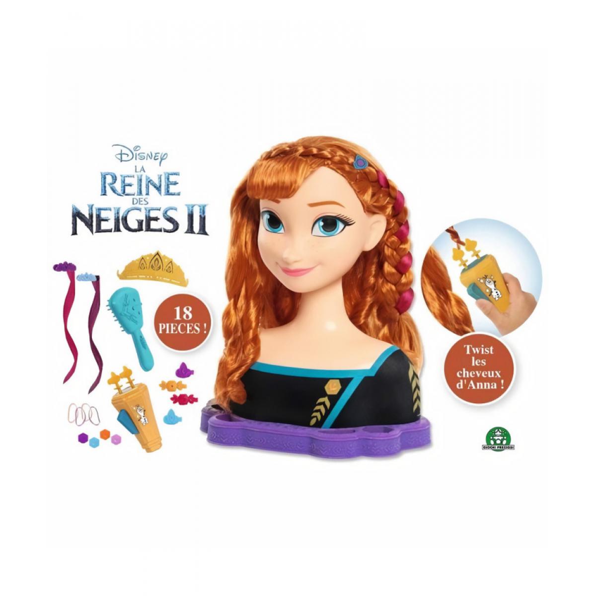 Disney Princesses - La Reine des Neiges 2 - Tete a Coiffer Deluxe - Anna - Poupées mannequins