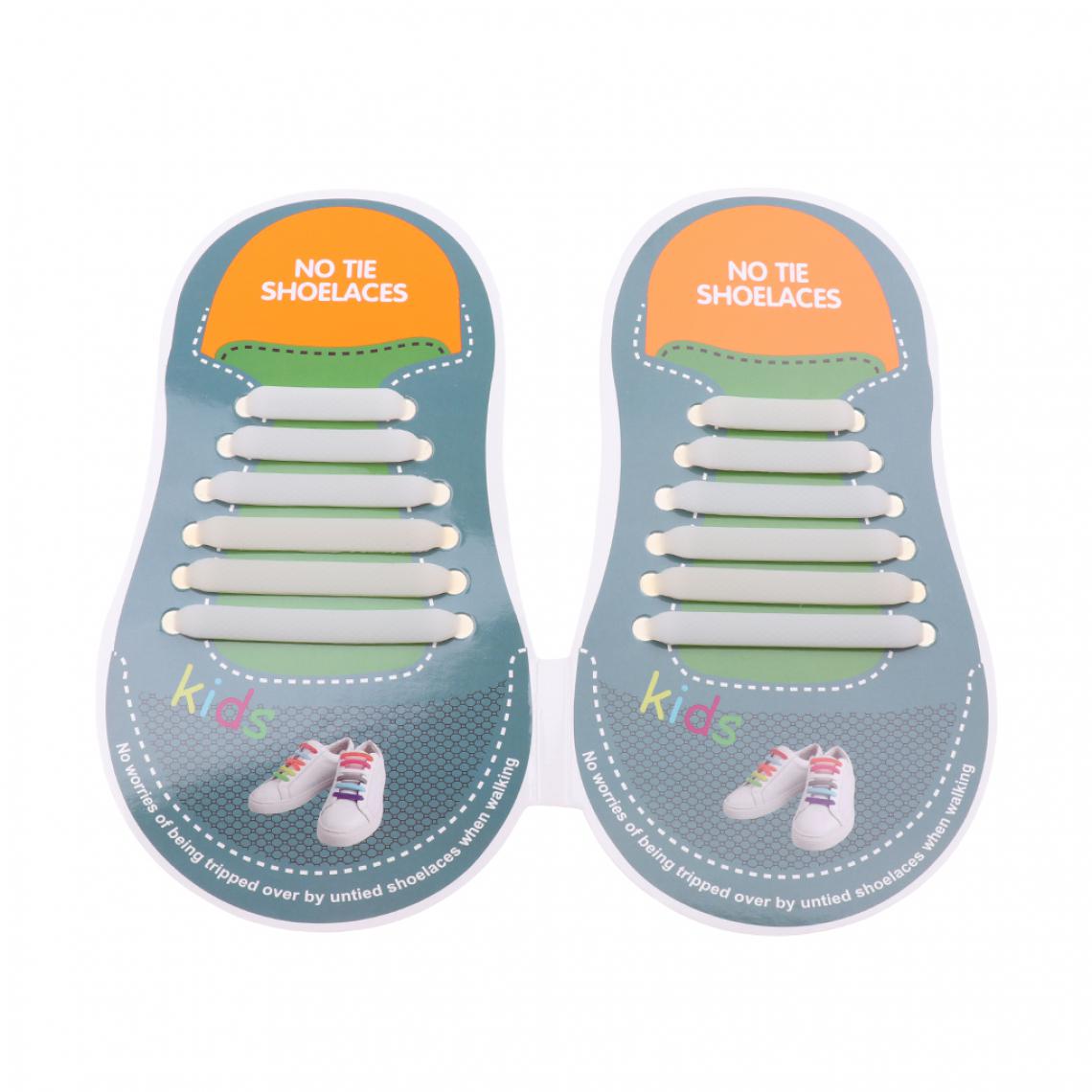 marque generique - Facile sans lacets lacets élastique silicone plat chaussure en dentelle ensemble pour les enfants violet changement - Poupons