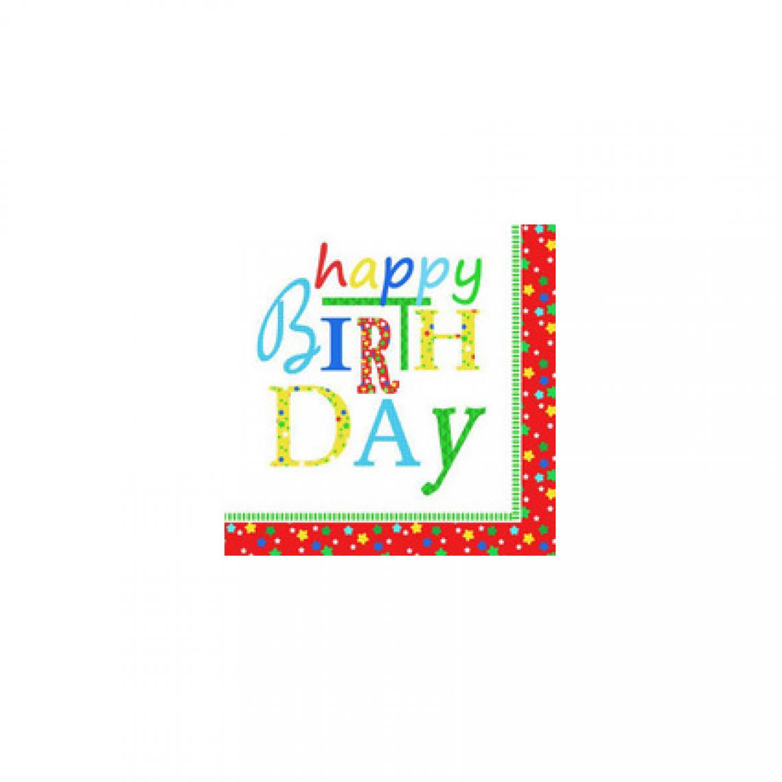 PAPSTAR - PAPSTAR Serviette à motif 'Happy Birthday', 330 x 330 mm () - Kits créatifs