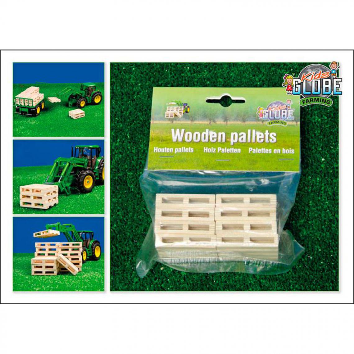 Van Manen - Van Manen 610761 - Kids Globe - Palettes en bois. 8 pièces - Briques et blocs