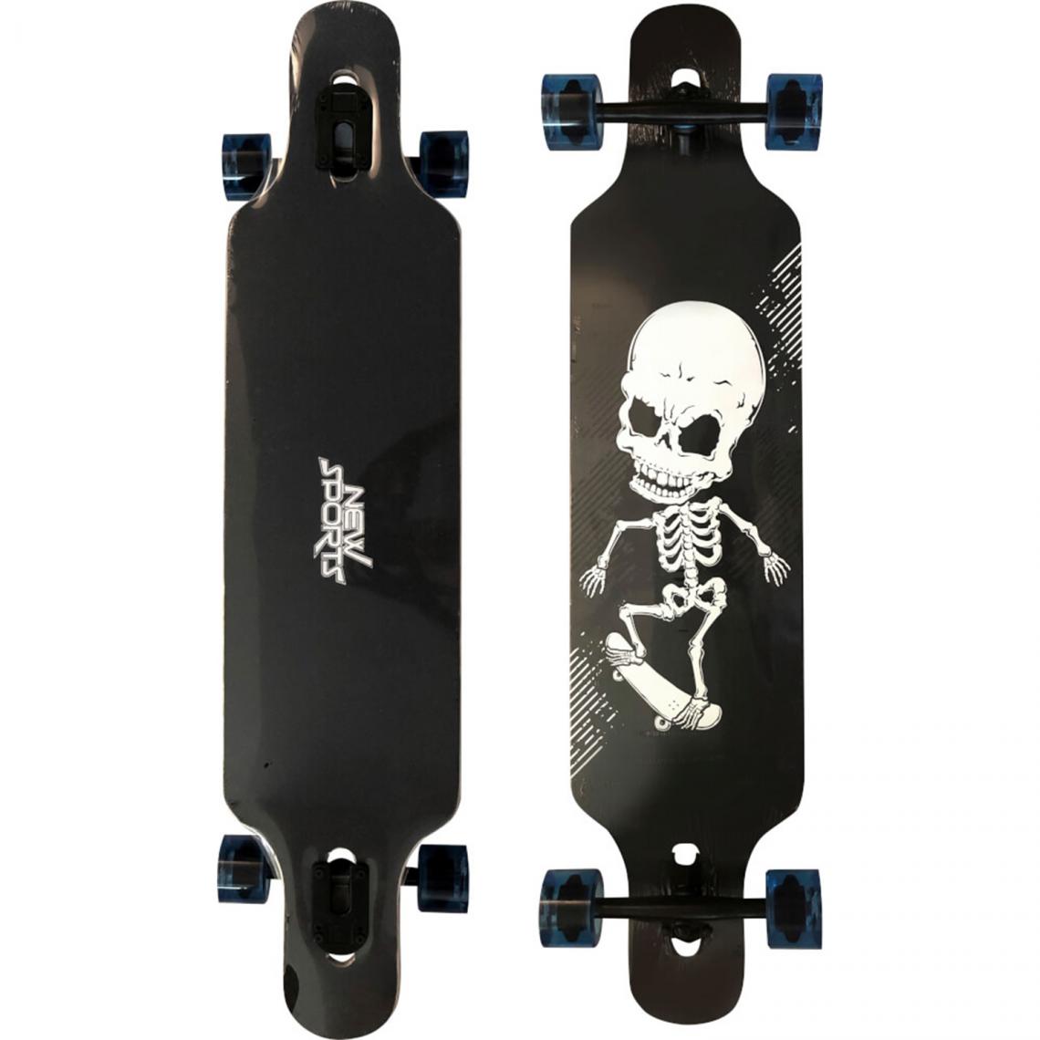 Vedes - Vedes 73422922 - Planche Longboard Skull Squelette ABEC 9 - Jeux de récréation