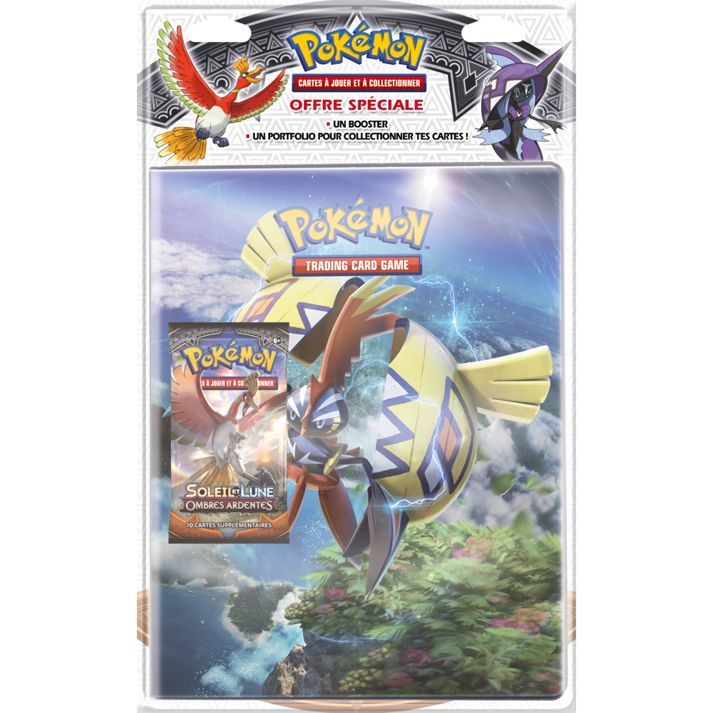 Asmodee - POKEMON - Pack cahier range-cartes + booster ""Pokémon SL04 - POB09SL03 - Carte à collectionner