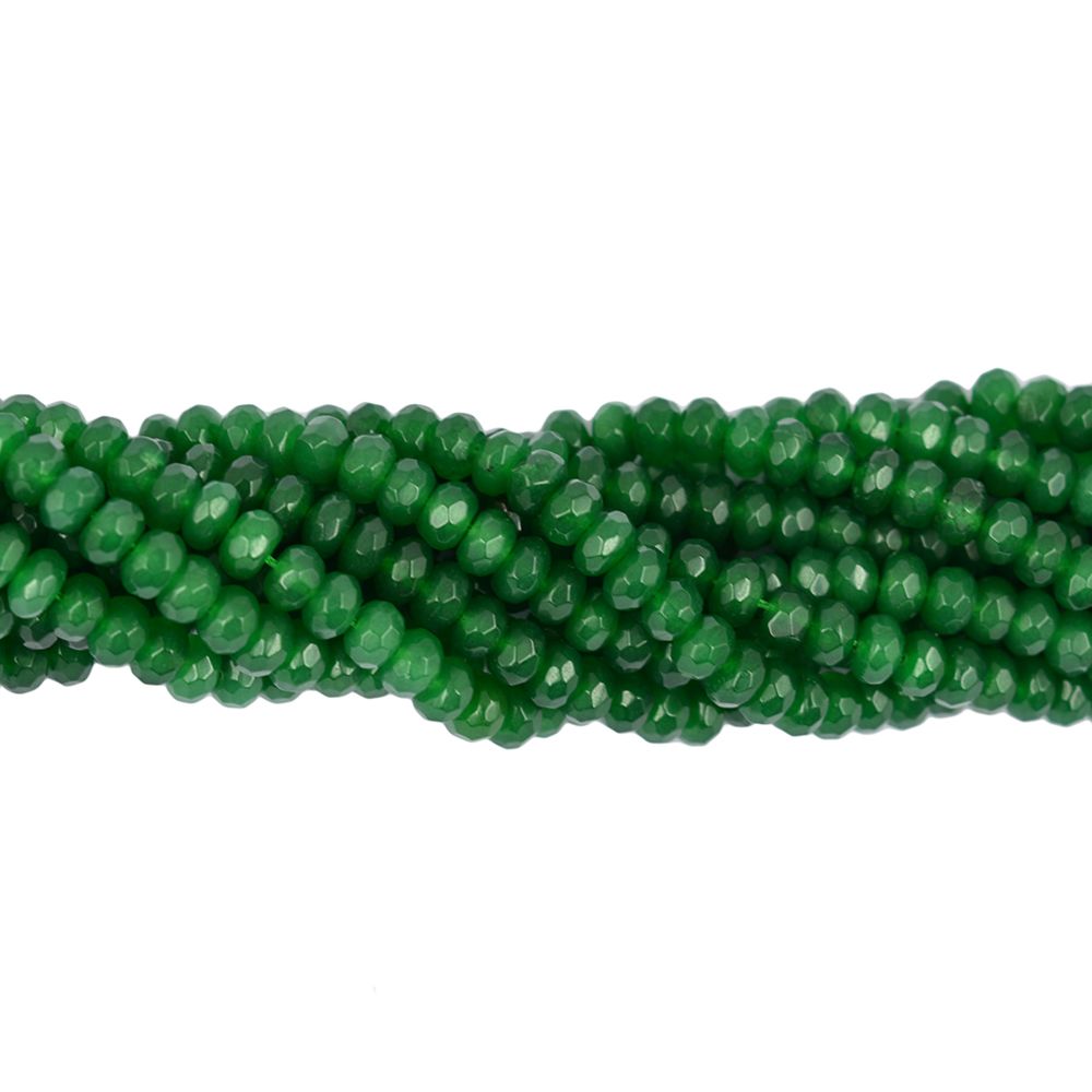 marque generique - Forêt 5x8mm Vert Jade Rondelle Facettes Pierres Précieuses Perles En Vrac échouages ââ15 Pouces - Perles