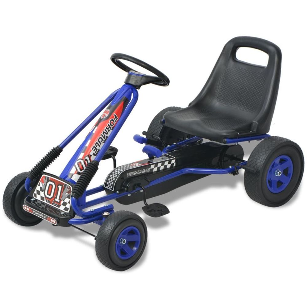 marque generique - Joli Jeux de conduite ensemble Moroni Kart à pédale avec siège ajustable Bleu - Voitures