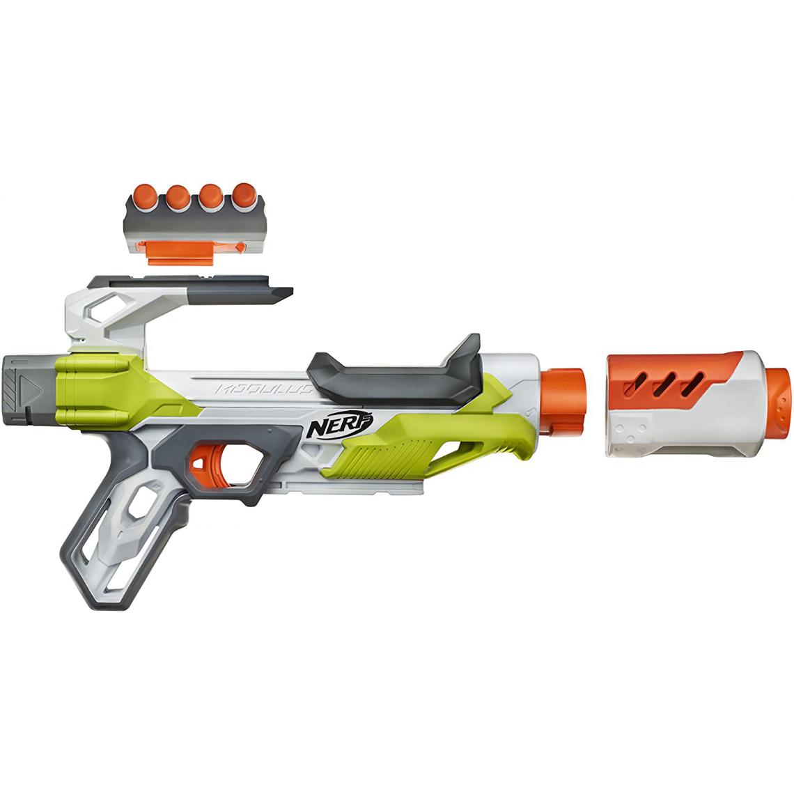 Nerf - pistolet élite Modulus Ion Fire blanc orange - Jeux d'adresse