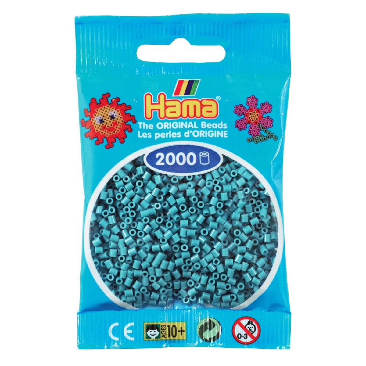 Hama - 2 000 perles mini (petites perles Ø2,5 mm) bleu gris - Hama - Perles