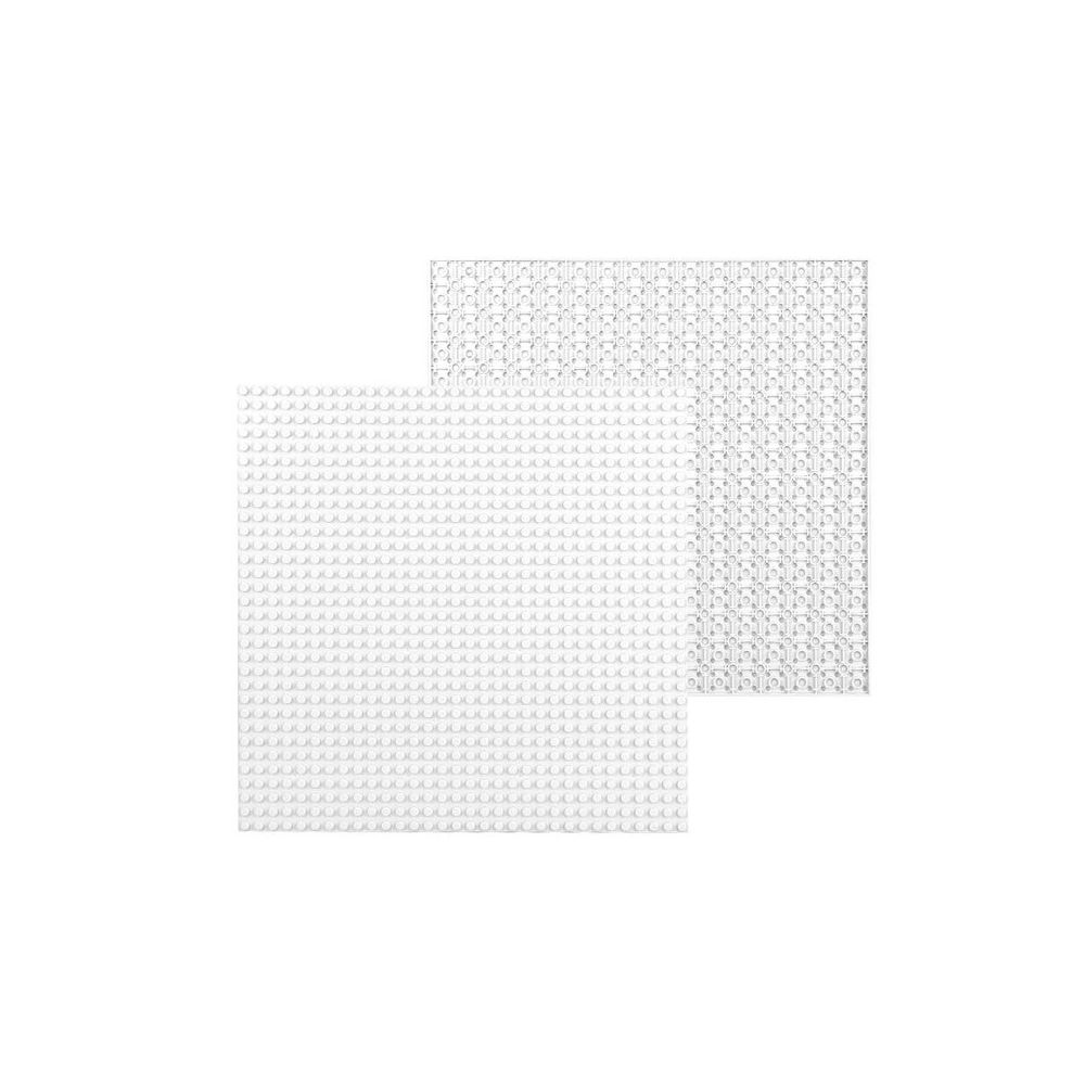 Wewoo - 32 * 32 petites particules bricolage bloc de construction plaque inférieure 25,5 * 25,5 cm de mur accessoires jouets pour enfants blanc - Briques et blocs