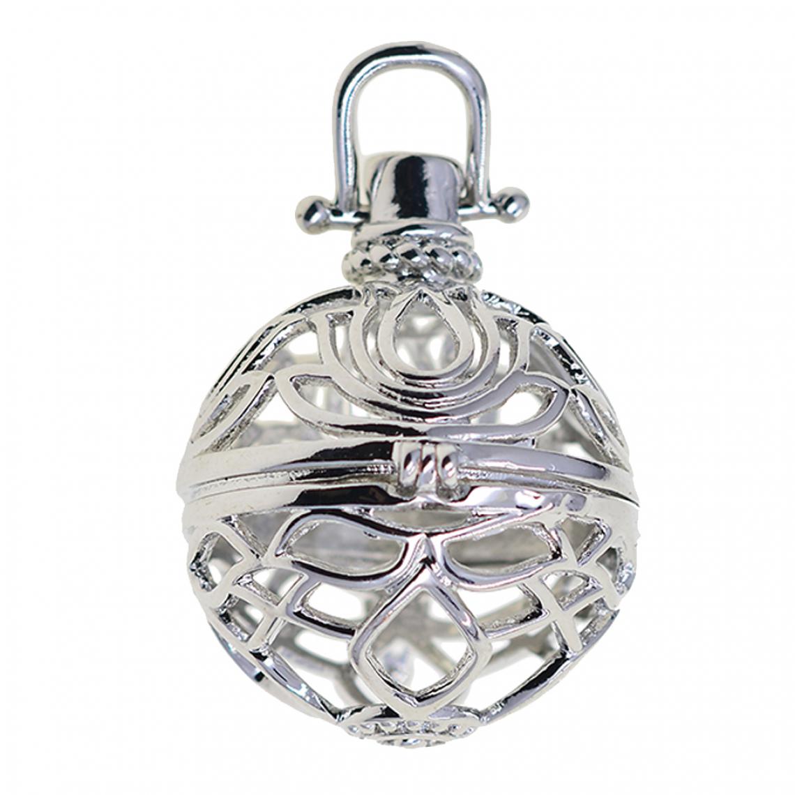 marque generique - Perles Cage Charms Médaillon Pendentif Paramètres Pour Collier Bricolage La Paix - Perles