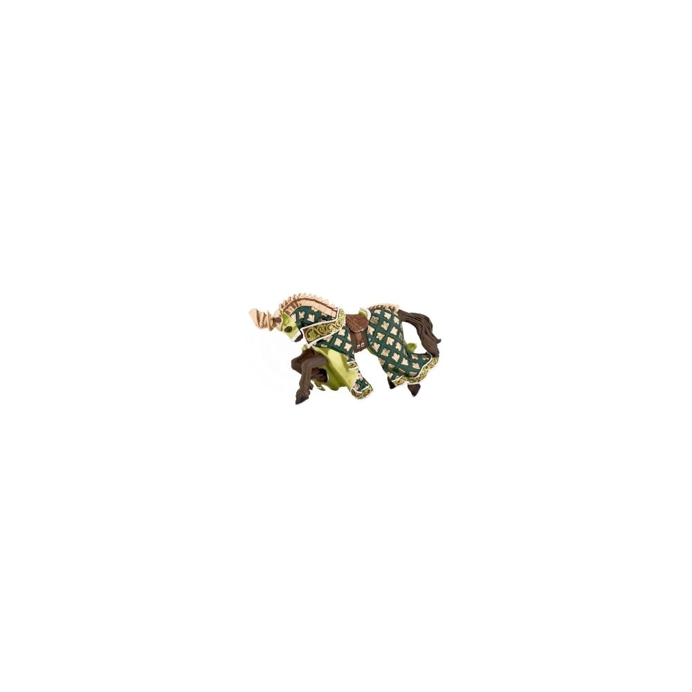 Papo - Cheval du maître des armes cimier dragon - Chevaliers