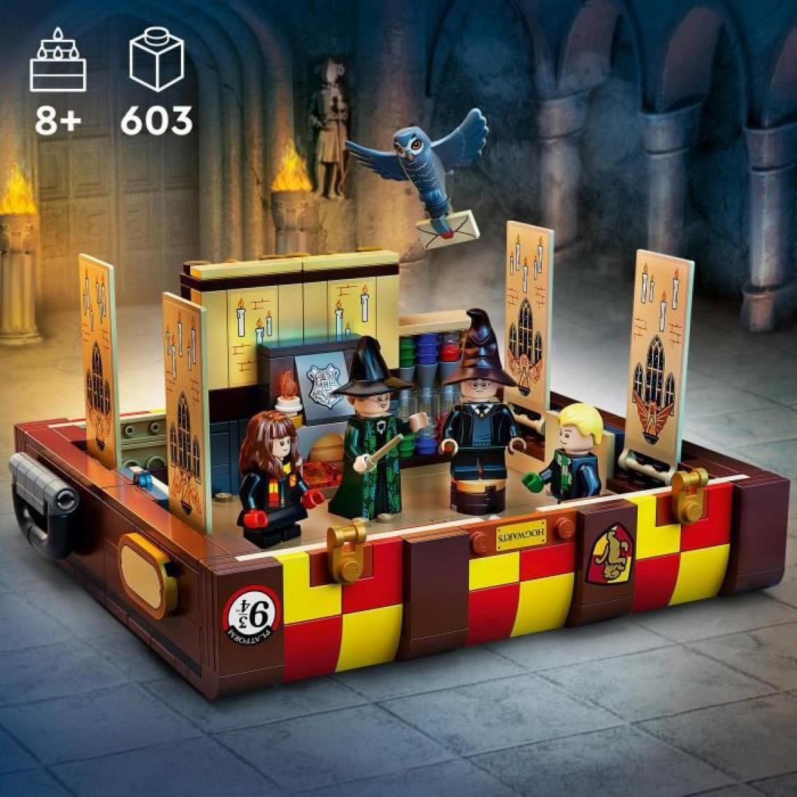 Lego - LEGO 76399 Harry Potter La Malle Magique De Poudlard, Idée de Cadeau, 5 Minifigures de l'Univers des Films - Briques et blocs