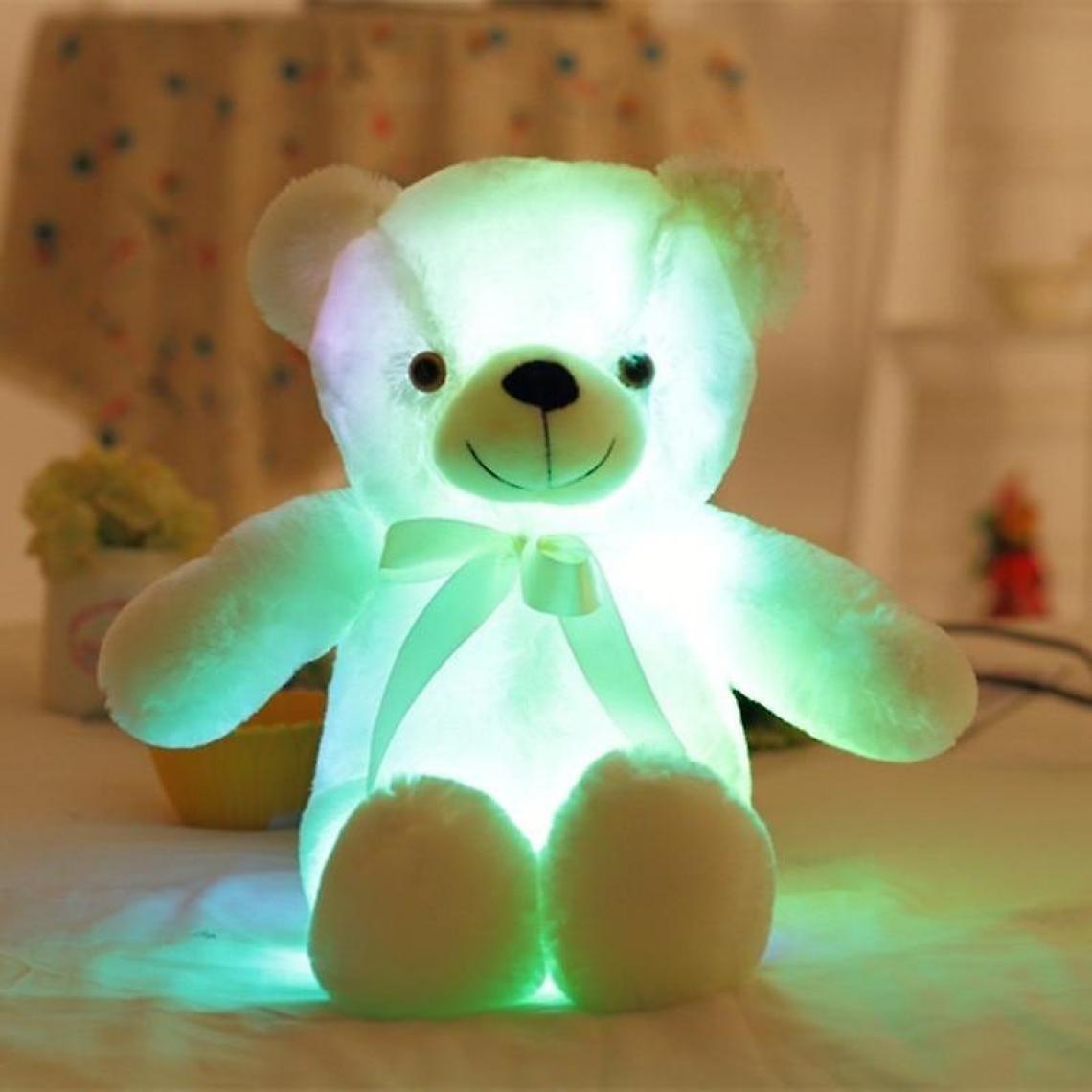 Universal - Grand ours en peluche lumineux coloré Peluche lumineuse - ours en peluche LED allumé (jaune) - Doudous