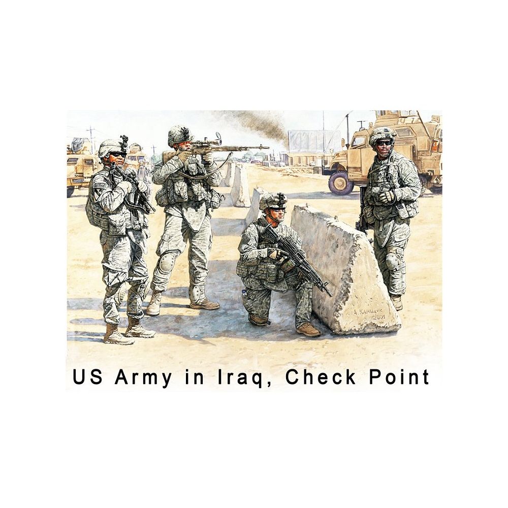 Master Box - Figurines militaires : US check point : Irak 2010 - Guerriers