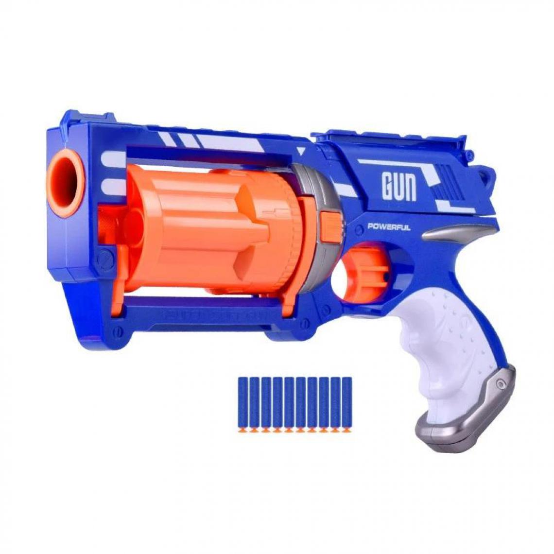 Justgreenbox - Pistolet de tir continu avec cible et balles à trou souple - Accessoires maquettes