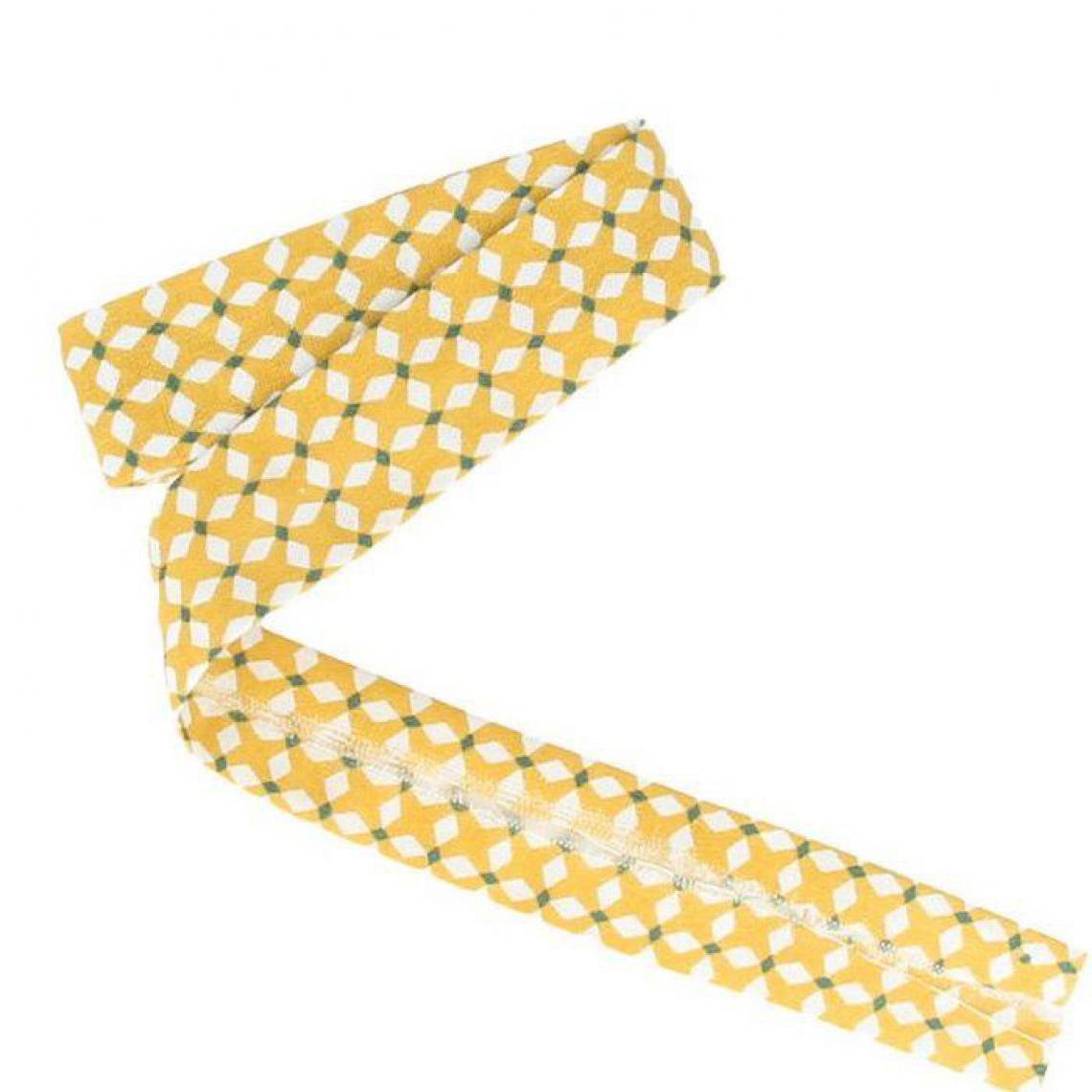 Artemio - Biais de couture 3 m x 20 mm - Croix jaunes - Dessin et peinture