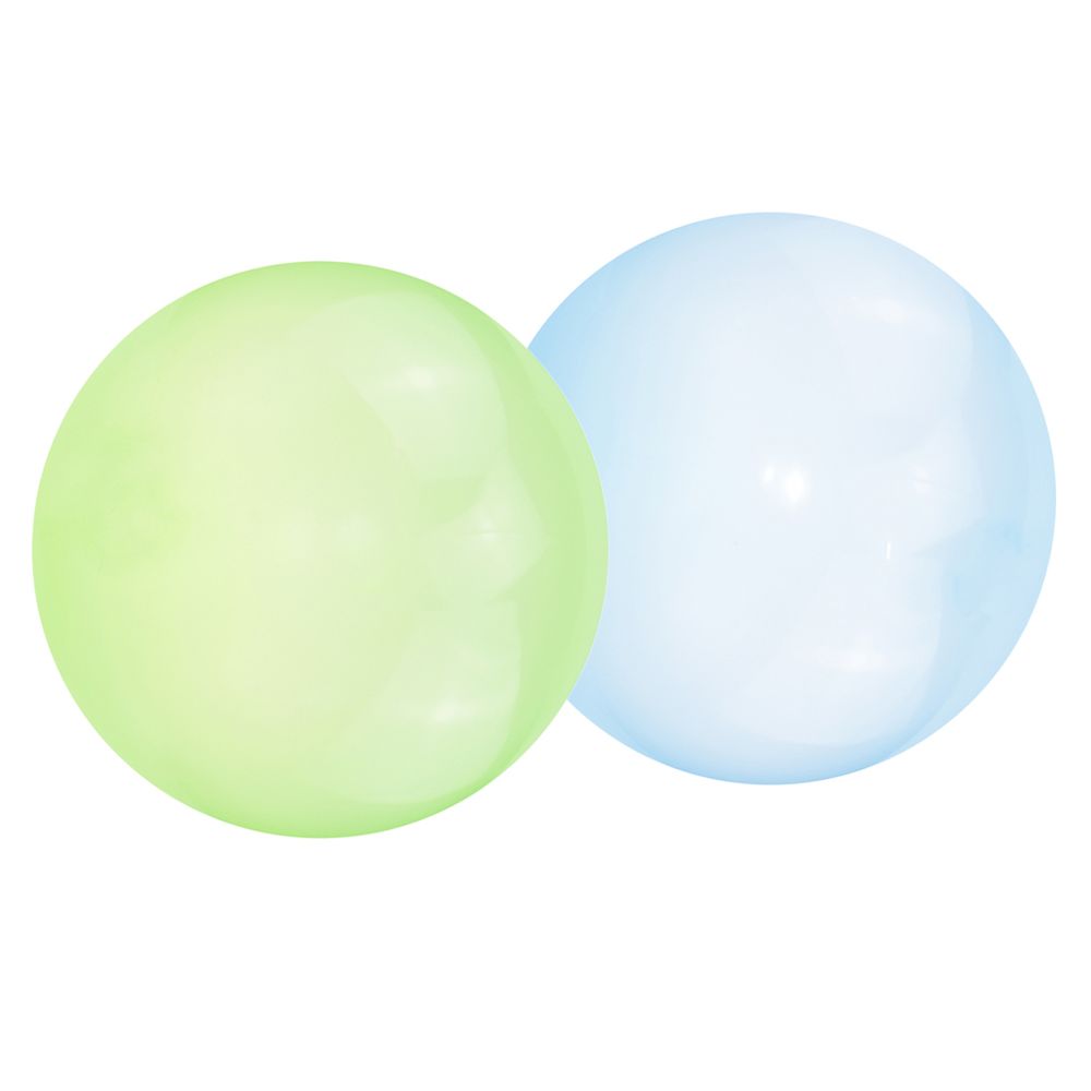 marque generique - 2x Ballon à Bulles Gonflable Super Ballon Extensible Fête En Plein Air Bleu + Vert S - Jeux de récréation