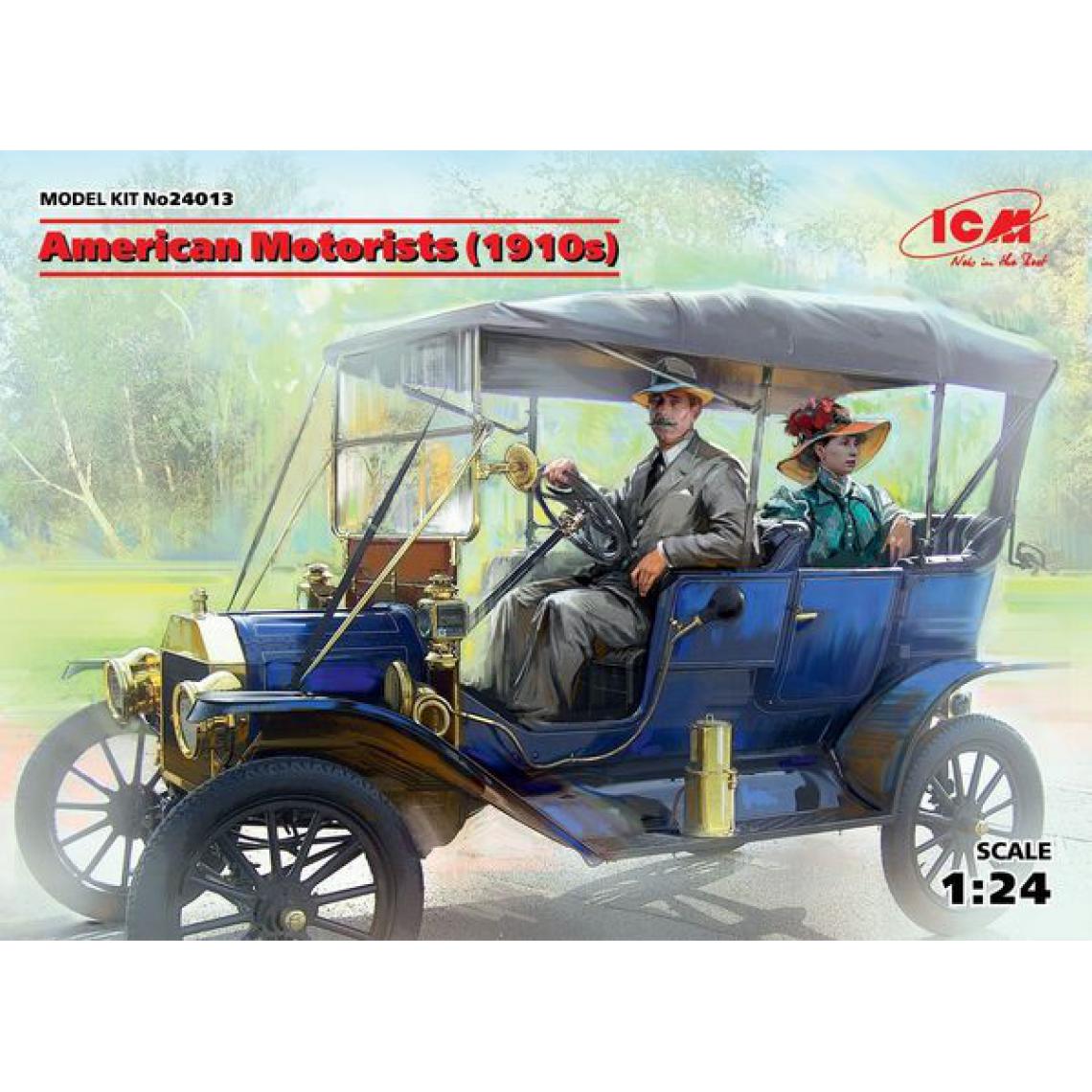Icm - American Motorists (1910s)(1male,1female figures)- 1:24e - ICM - Accessoires et pièces