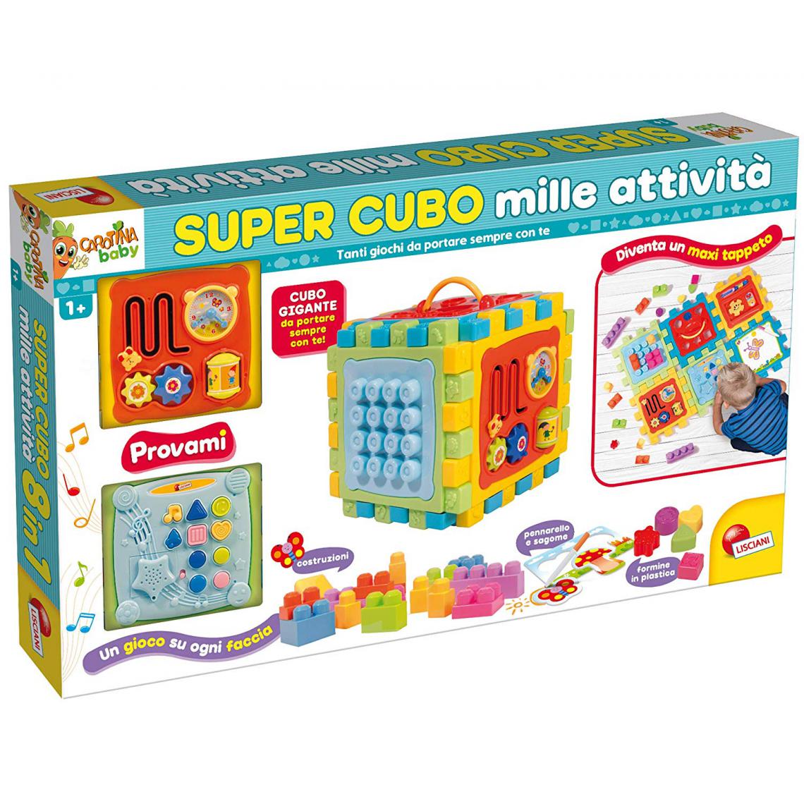 Inconnu - Lisciani Jeux carotina Baby Super Cube Mille activités, Multicolore, 68357 - Animaux