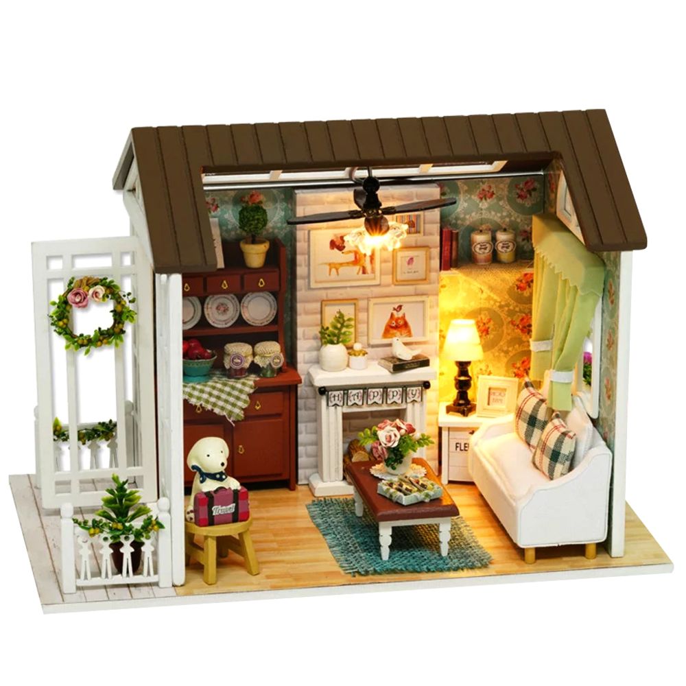 marque generique - diy miniature maison de poupée avec un ensemble de meubles salle de poupée enfants jouet - temps de la forêt - Briques et blocs
