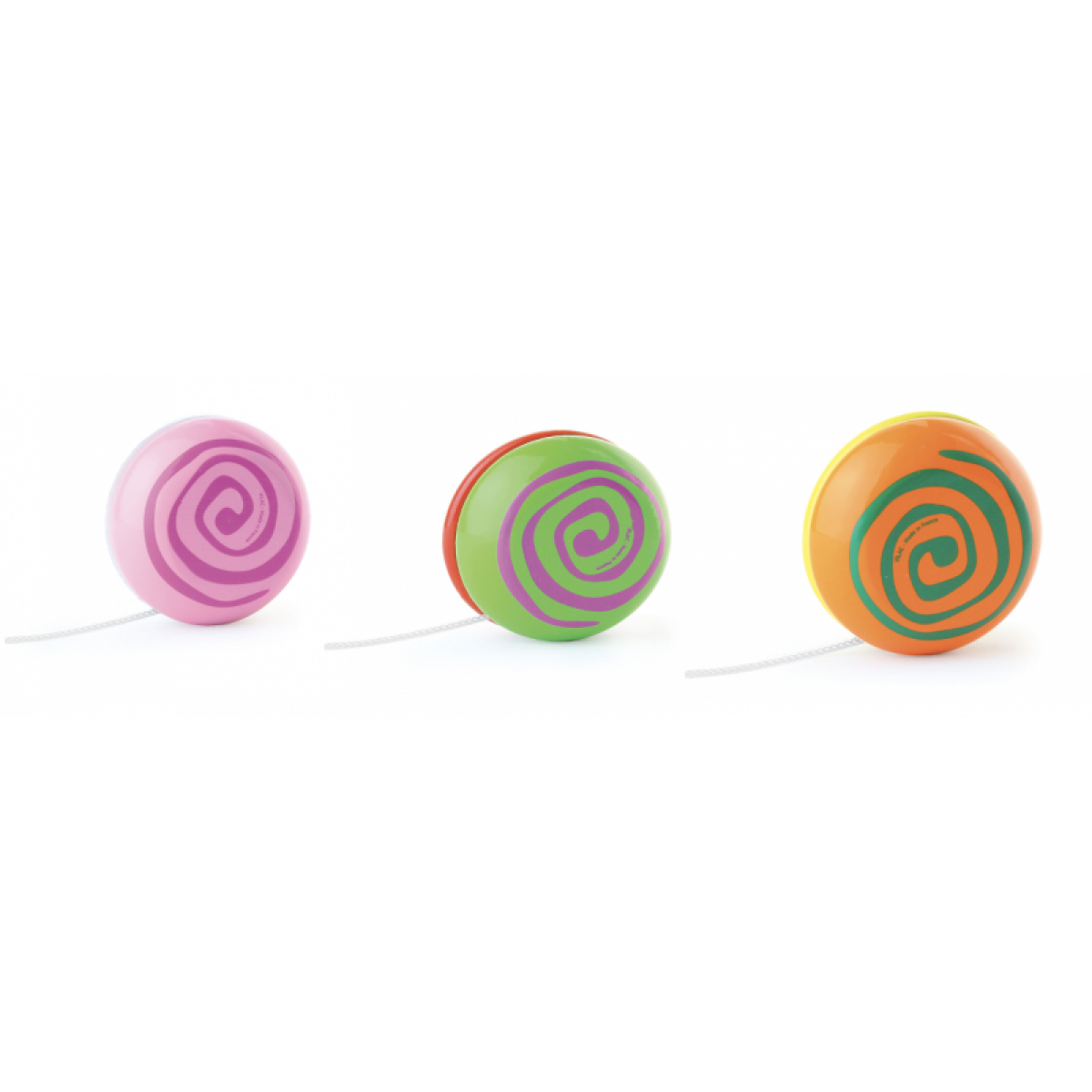 Vilac - Assortiment de 6 yoyos spirale bicolores - Vilac - Jeux et jouets - Casse-tête