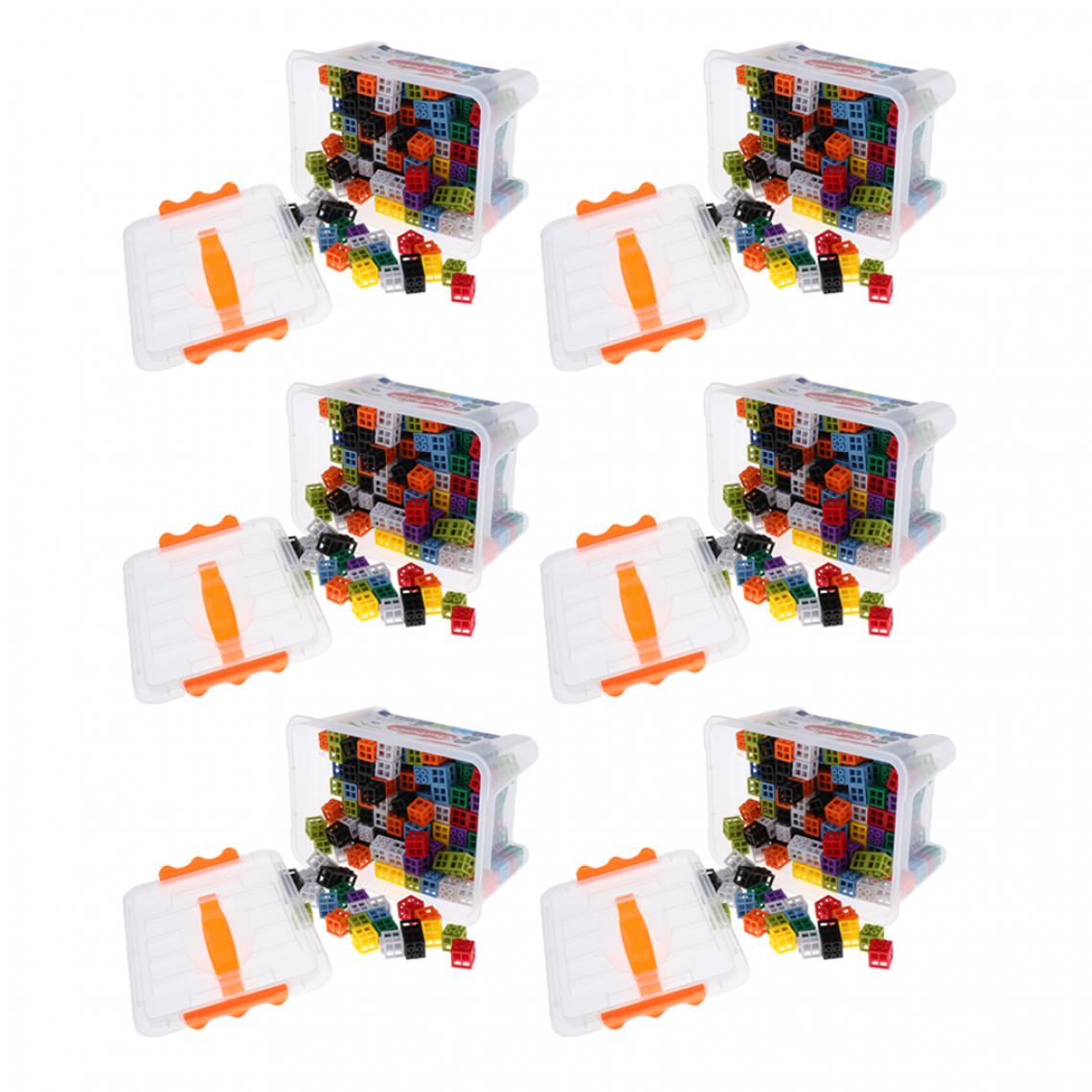 marque generique - 1440x Blocs de Construction Building Bricks Block avec Boîte Cubes de Liens Mathématiques Imbriqués Maths Démarreur Maths Jouets pour Enfant - Jeux éducatifs