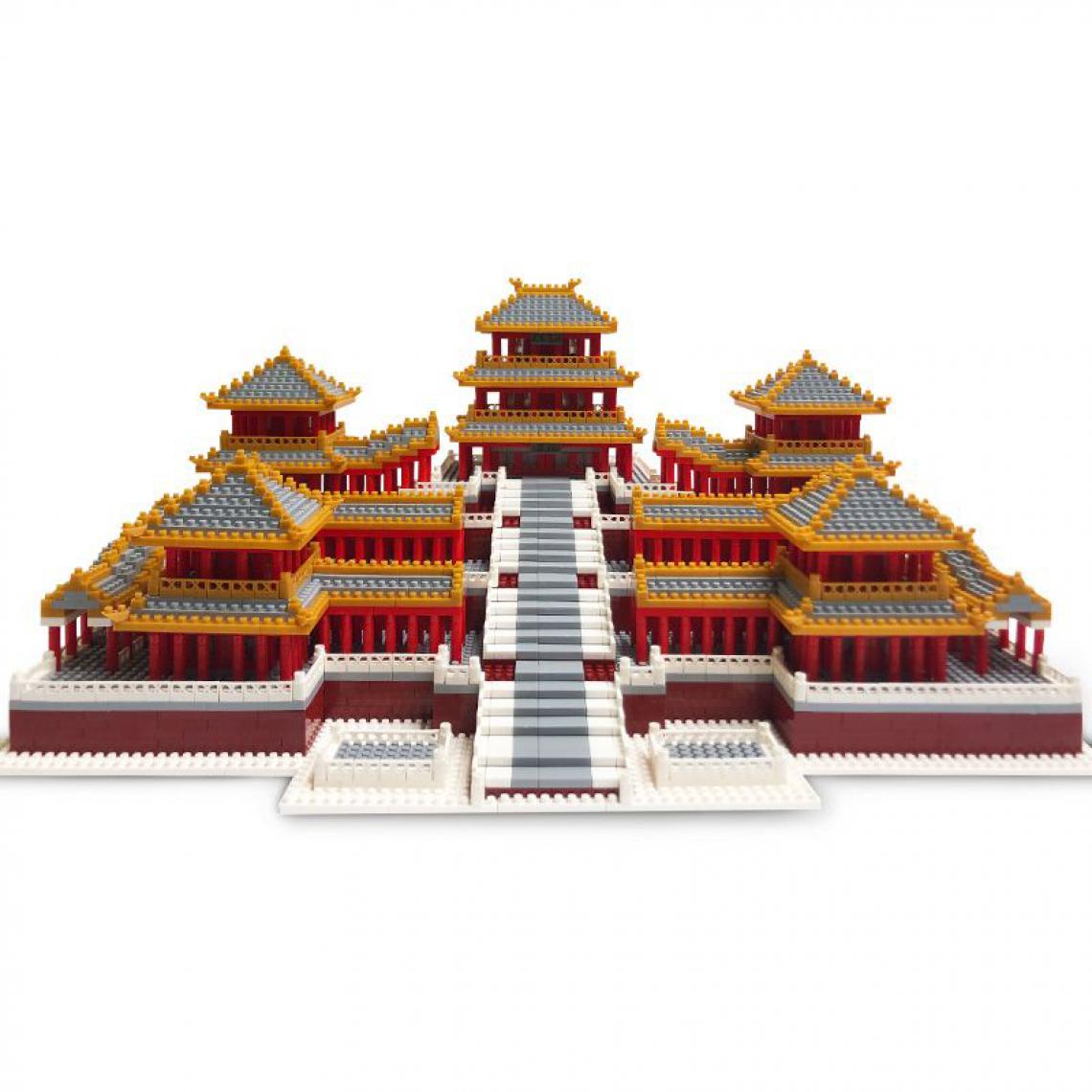 Generic - Jouet de construction Architecture urbaine Lezi Palais chinois 37 * 17 cm - Rouge  - Briques et blocs