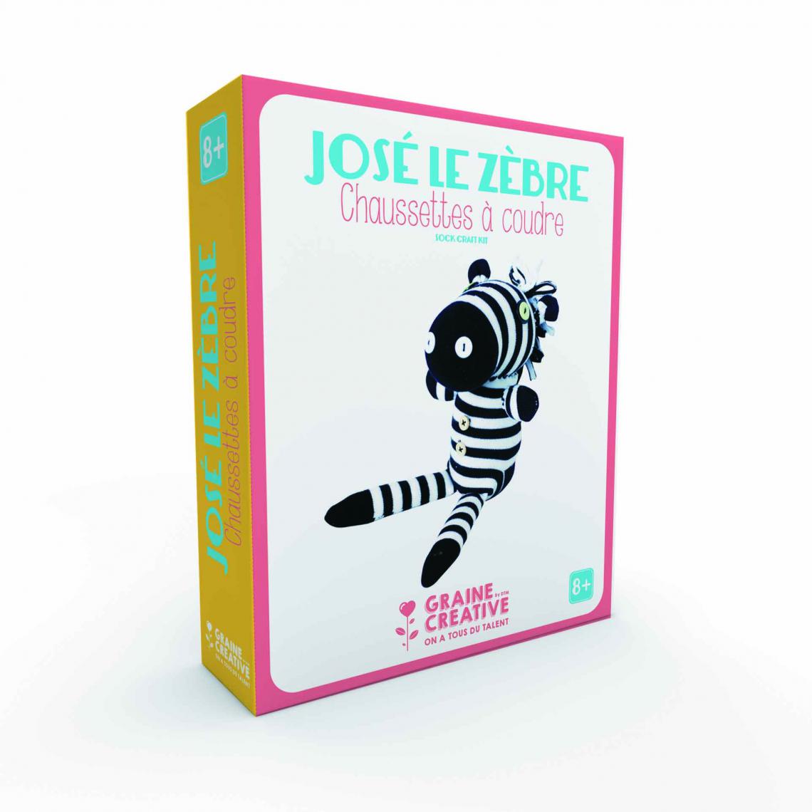 Dtm Loisirs Creatifs - Kit a coudre chaussette zebre - Dessin et peinture
