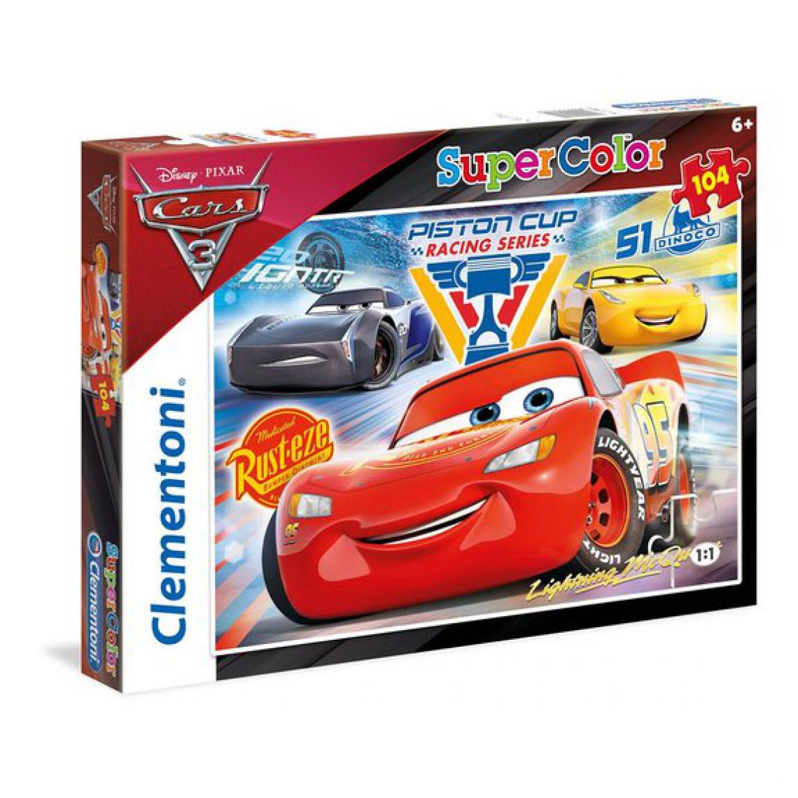 Ludendo - Puzzle Supercolor 104 pièces Cars 3 - Animaux