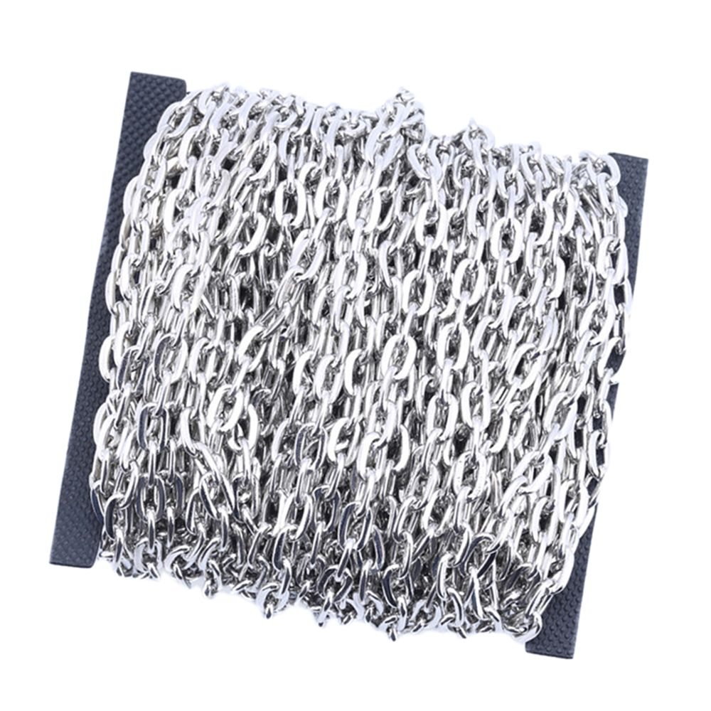 marque generique - 1 Roll Iron Cross Chains Cable Chain Link For DIY Jewelry Makings Silver - Perles