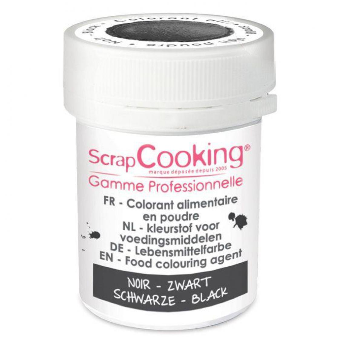 Scrapcooking - Colorant alimentaire en poudre noir 5 g - Kits créatifs