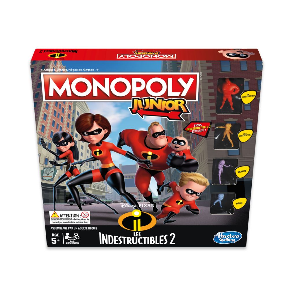 Hasbro Gaming - MONOPOLY JUNIOR INDESTRUCTIBLES-E17811010 - Les grands classiques