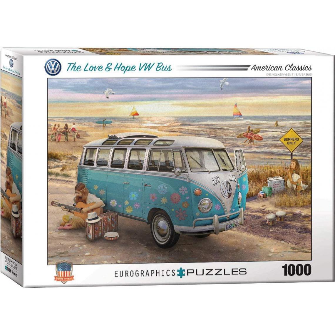 Eurographics - Puzzle The Love and Hope VW Bus 1000 pieces - Animaux