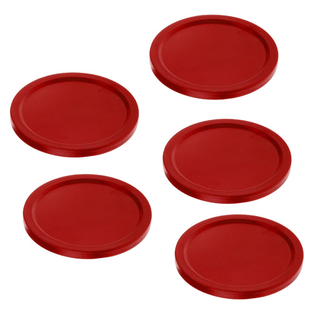 marque generique - 5 pièces air hockey pucks pour les tables de hockey sur l'air de taille normale rouge foncé 50mm - Air hockey