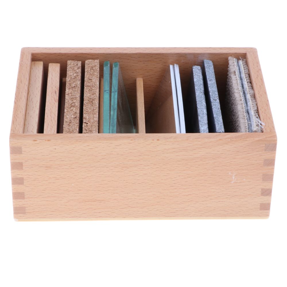 marque generique - Tableaux tactiles en bois Montessori lisse rugueu - Jeux éducatifs