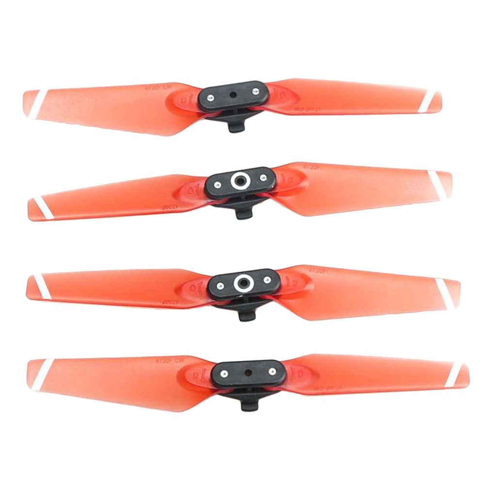 marque generique - 4 pcs accessoires d'hélice pour dji spark drone rc pièces détachées transparent rouge - Accessoires et pièces