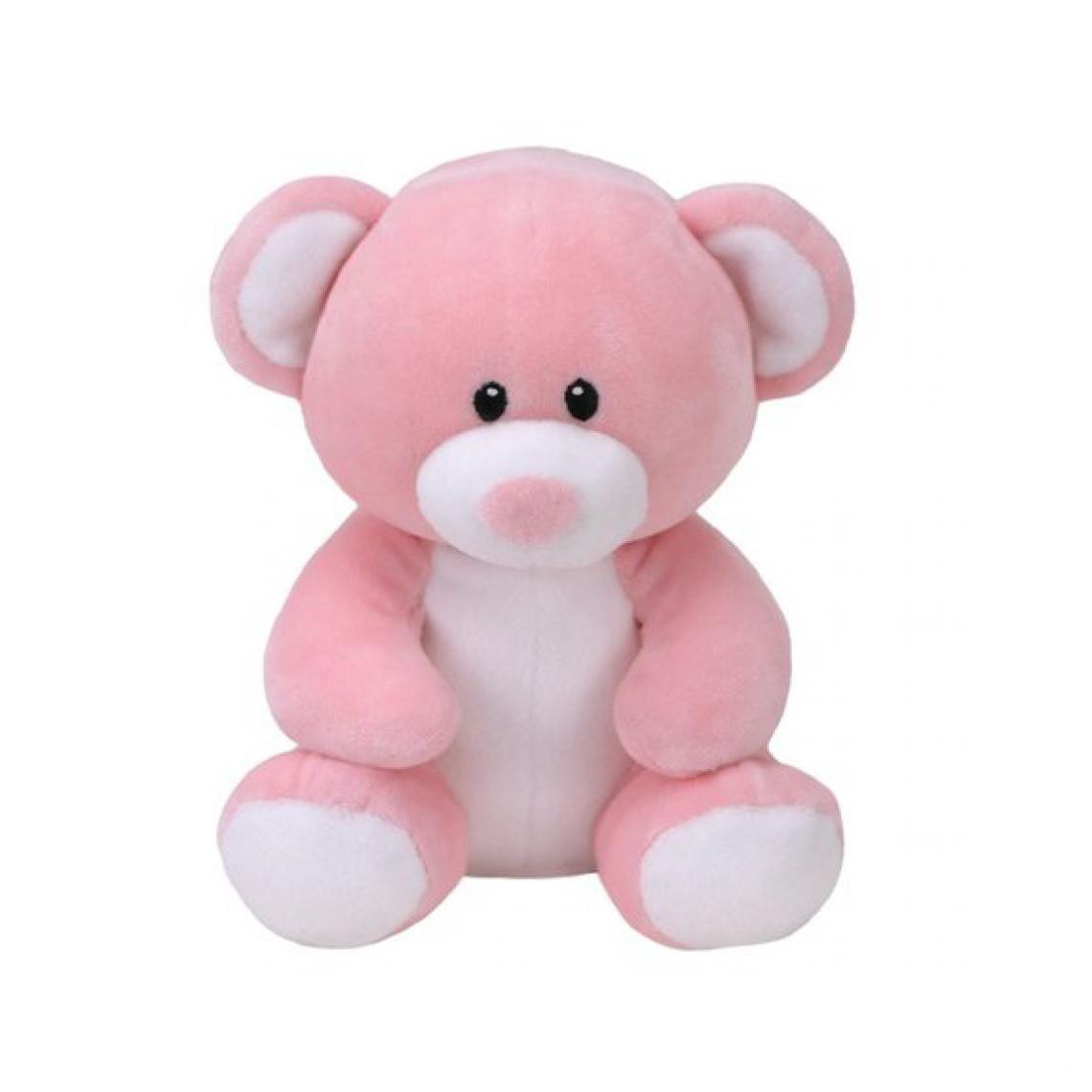 Ludendo - Baby Ty – Peluche Princesse l’Ours rose 40 cm - Animaux