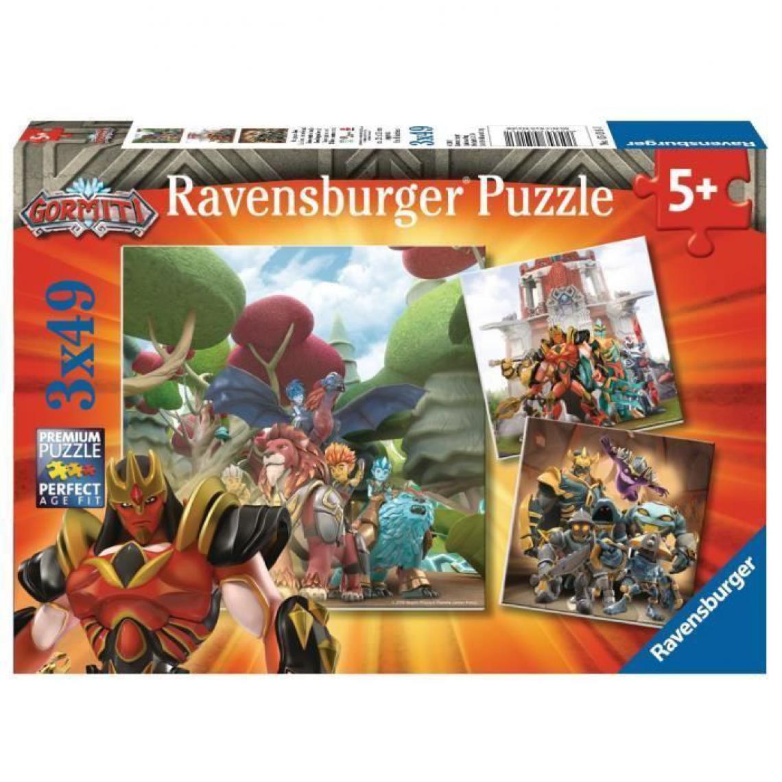 Ravensburger - Puzzles 3x49 pieces Le Bien contre le Mal / Gormiti - Animaux
