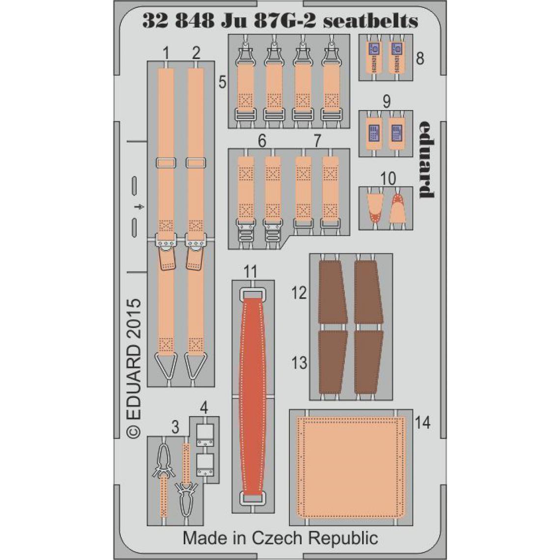 Eduard - Ju 87G-2 seatbelts for Trumpeter - 1:32e - Eduard Accessories - Accessoires et pièces