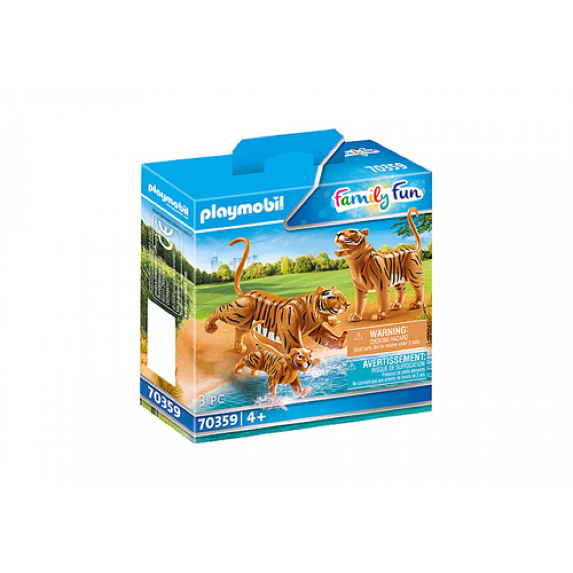 Playmobil - 70359 Couple de tigres avec bébé, Playmobil Family Fun - Playmobil