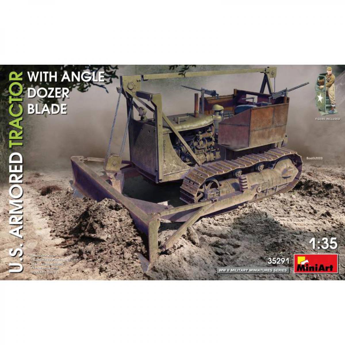 Mini Art - Maquette Véhicule U.s. Armored Tractor With Angle Dozer Blade - Chars
