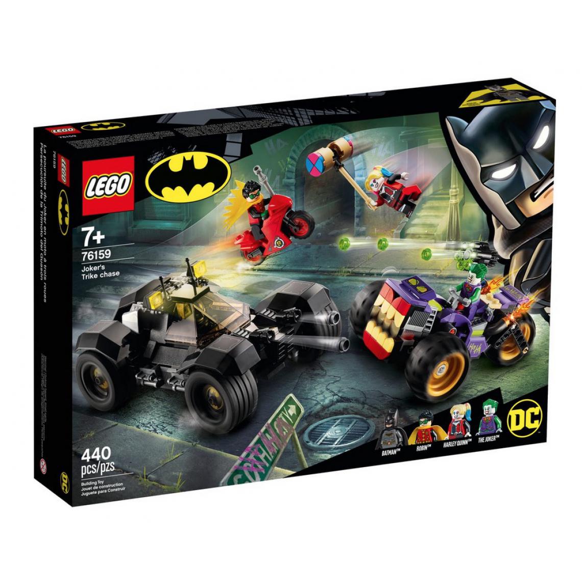 Lego - 76159 La poursuite du Joker en moto a 3 roues LEGO® DC Comics Super Heroes - Briques Lego