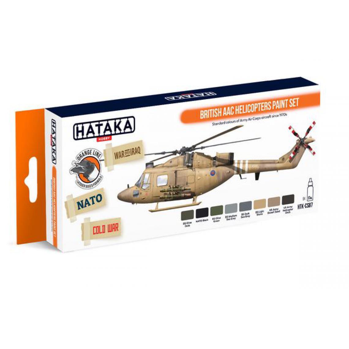Hataka - Orange Line Set(8 pcs) British AAC Helicopters paint set - HATAKA - Accessoires et pièces