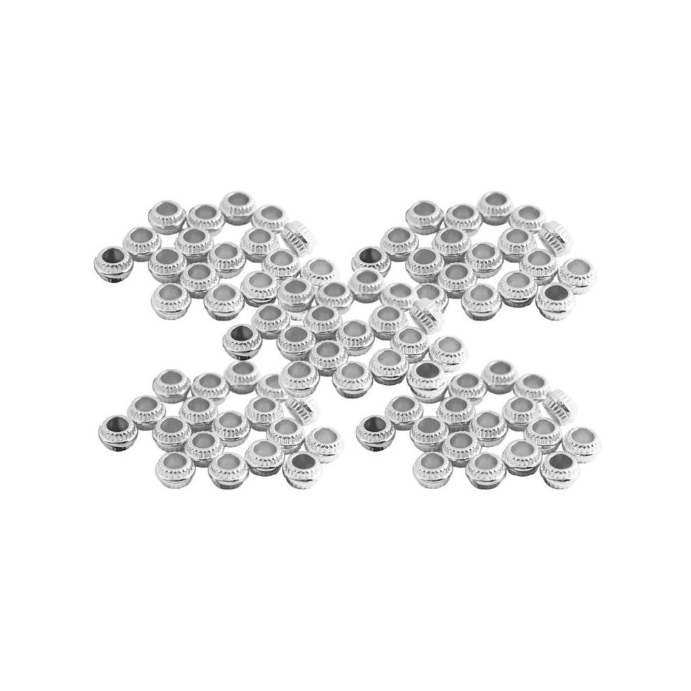 marque generique - 200 Pièces Rondes Perles D'espacement Artisanat Bricolage Faisant Des Résultats De Bijoux En Or - Perles