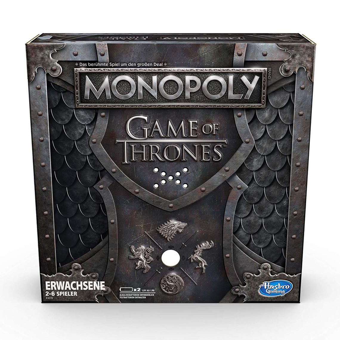 Disney Montres - Hasbro - E3278100 - Monopoly Game of Thrones - Jeu de Plateau Gris - Jeux d'adresse