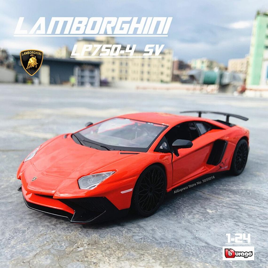Universal - 1: 24 Lamborghini LP750 4 SV modèle haute imitation moulée en métal jouet enfant petit ami cadeau imitation alliage voiture | Voiture jouet moulée sous pression (rouge) - Voitures