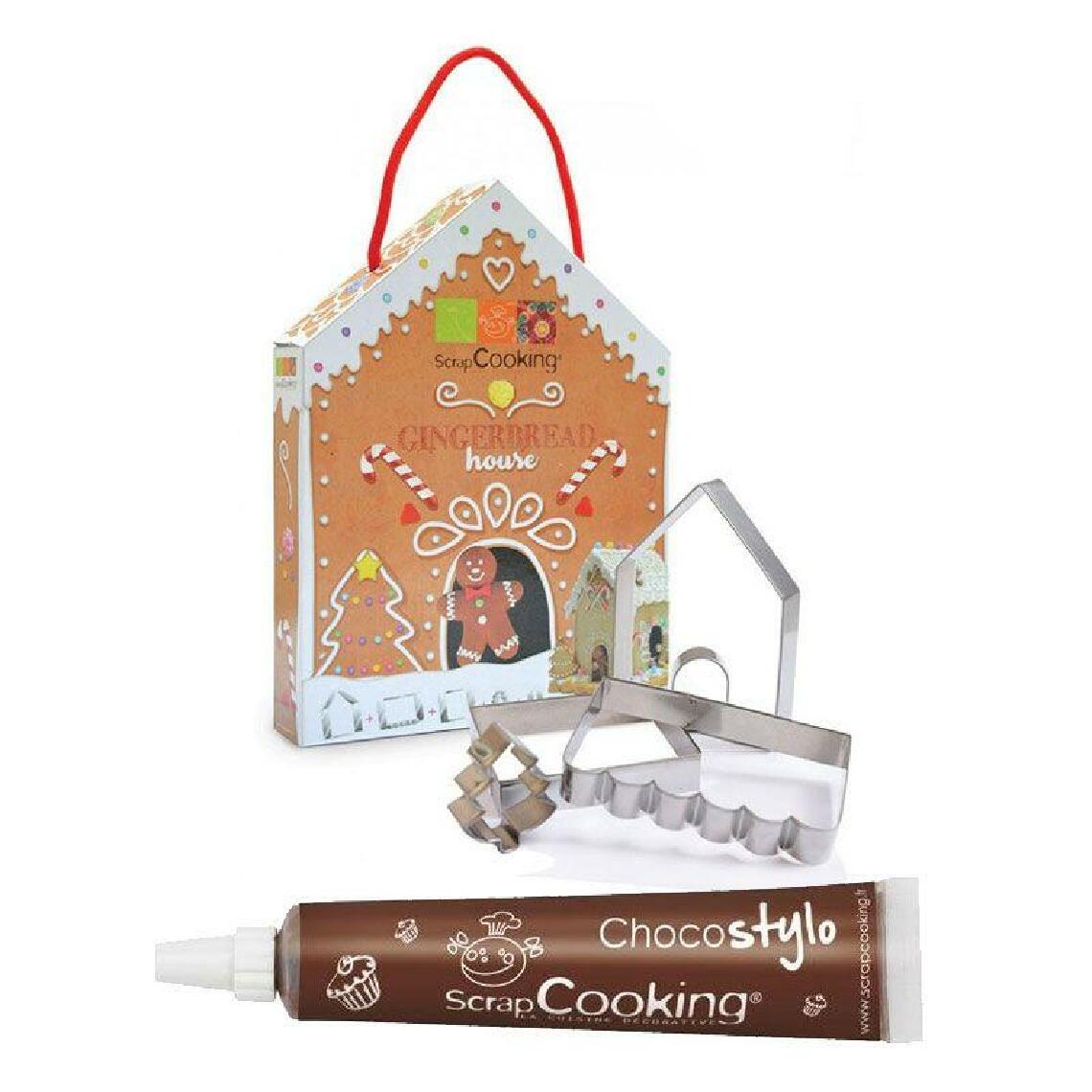 Scrapcooking - Coffret Découpoirs Maison en pain d'épices + 1 Stylo chocolat offert - Kits créatifs