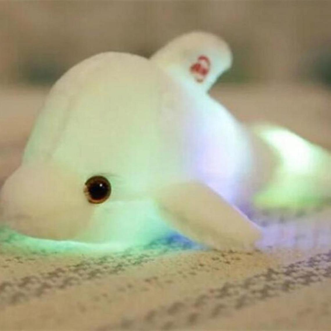 Universal - Lampe LED, peluche dauphin lumineuse (blanc) - Doudous