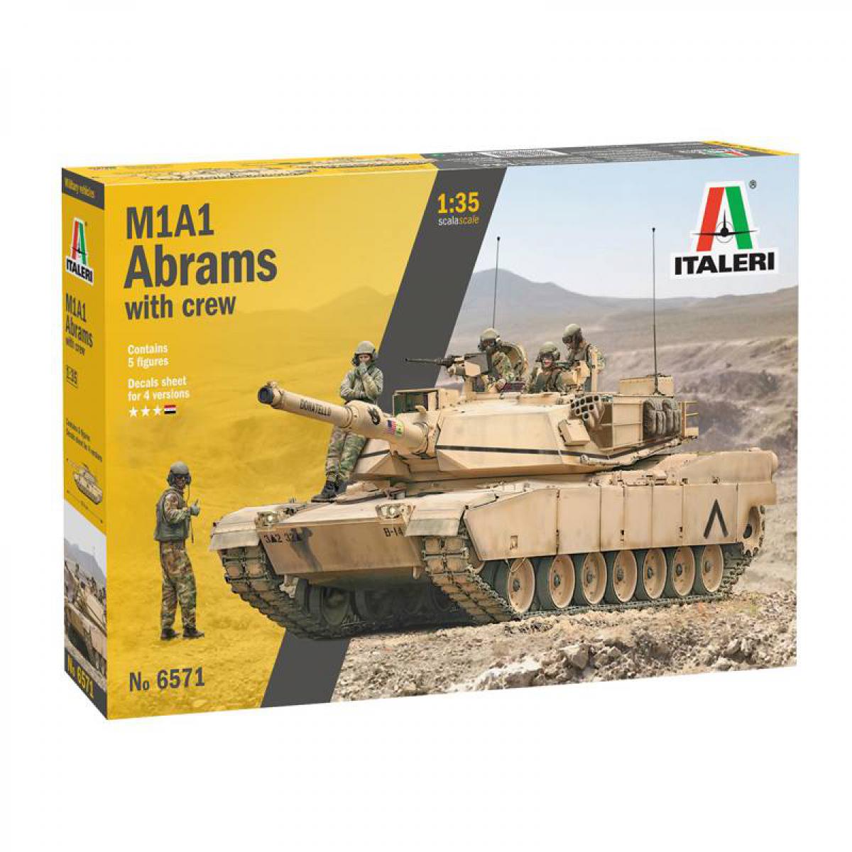 Italeri - Maquette Char M1a1 Abrams With Crew - Chars
